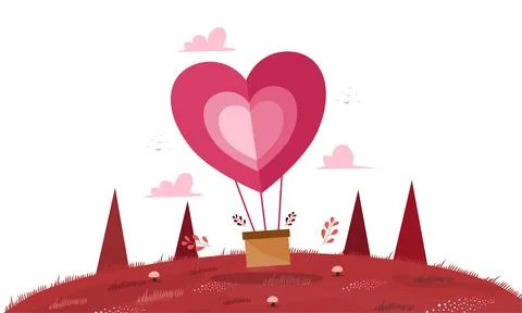 Valentines day illustration vector background design Stock Illustration
