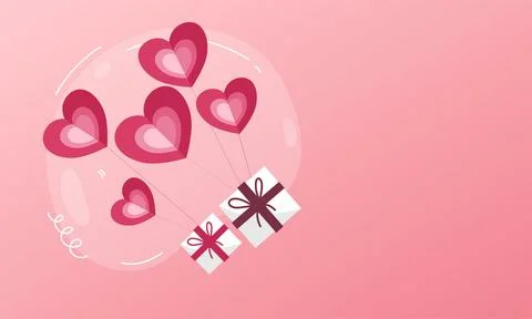 Valentines day illustration vector background design Stock Illustration