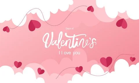 Valentines day illustration vector background design Stock Illustration