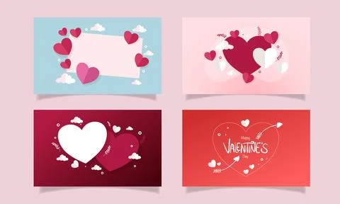 Valentines day illustration vector background design Illustrazione stock