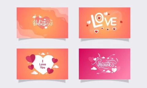 Valentines day illustration vector background design Illustrazione stock