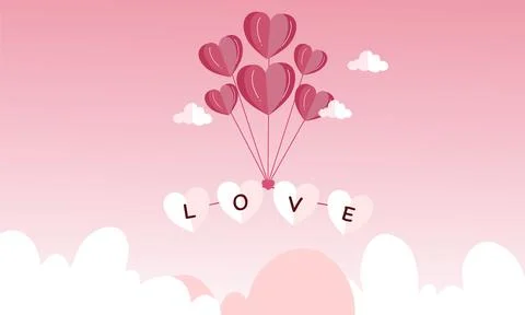Valentines day illustration vector background design Stock Illustration