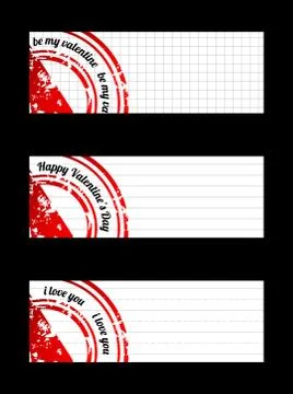 Valentines day labels Stock Illustration
