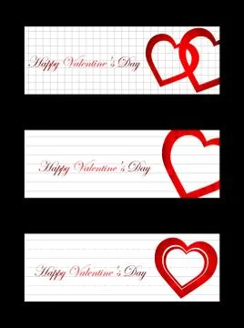 Valentines day labels Stock Illustration