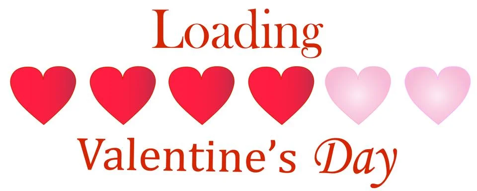 Valentine's day loading vector illustration. Stock Illustration