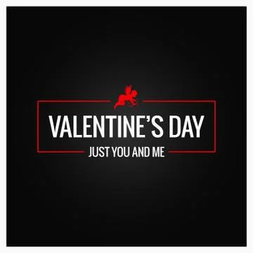 Valentines day logo border background Stock Illustration