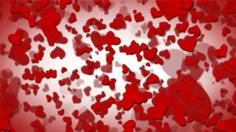Valentine's day loopable abstract background, flying hearts 스톡 동영상 71303409