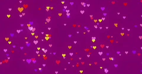 Valentine's day loopable abstract background, flying hearts Stock Footage 94781544