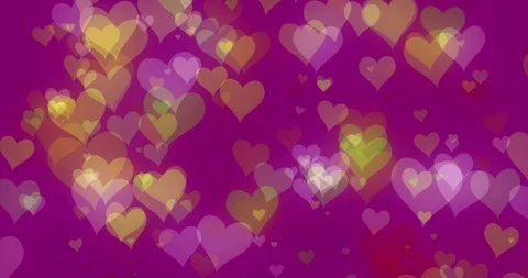 Valentine's day loopable abstract background, flying hearts Stock Footage 94781823