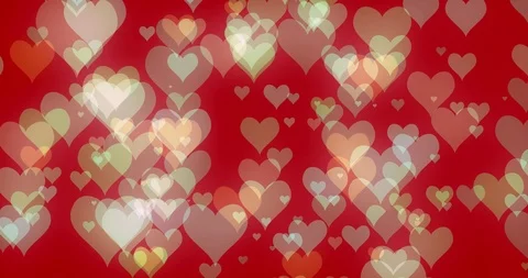 Valentine's day loopable abstract background, flying hearts Stock Footage 94854947