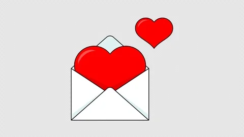Valentine's Day Love Envelope 스톡 동영상 334724571