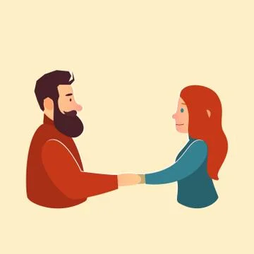 Valentine'S Day. Lovely man and woman. greeting card Illustrazione stock