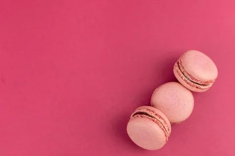 Valentines Day macarons template Foto stock