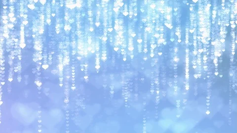 Valentines Day motion background with falling down glittering hearts. Stock Footage 102209519