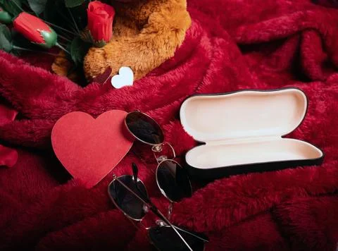 Valentine's Day Optometry Scene vision concept Stock Photos