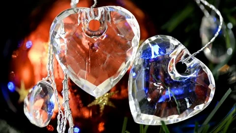Valentines day in pairs, two hearts in love Stock Footage 71925489