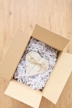 Valentine's day parcel box Stock Photos