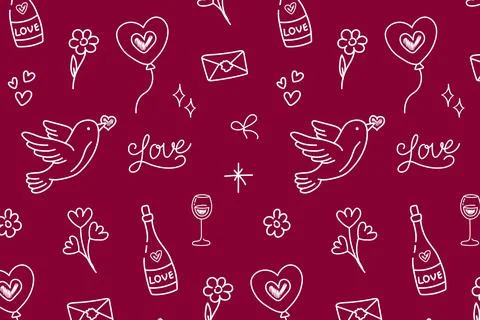 Valentine's Day Pattern Stock Illustration