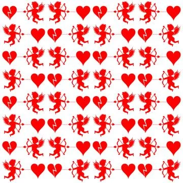 Valentines Day Pattern Stock Illustration