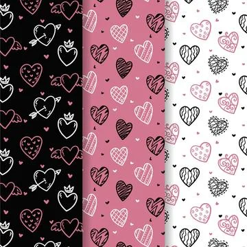 Valentine's day pattern pack 스톡 일러스트