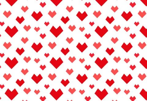 Valentines day pattern with polygonal hearts 스톡 일러스트
