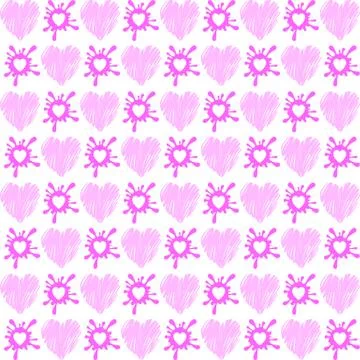 Valentine's day pattern, simple vector design element Illustrazione stock