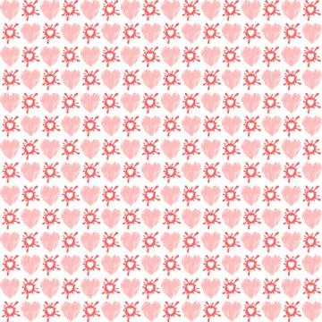 Valentine's day pattern, simple vector design element Illustrazione stock