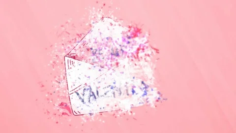 Valentines day on pink background Stock Footage 123264249