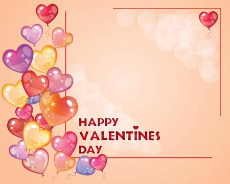 Valentines day post card Stock Illustration