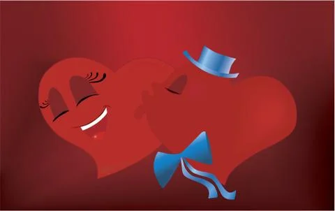Valentine's day postcard Stock Illustration
