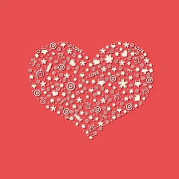 Valentines Day Postcard Stock Illustration