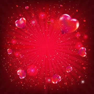 Valentines Day Postcard Stock Illustration