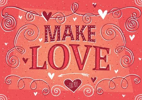 Valentine's Day postcard Stock Illustration