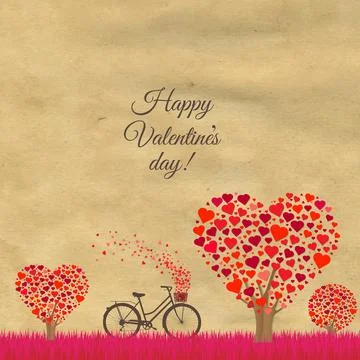 Valentines day Postcard Stock Illustration