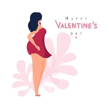 Valentine's Day postcard. Stock Illustration