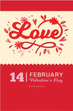 Valentine's Day poster Stock Illustration