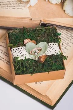 Valentine's day present box Stock Photos