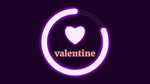 Valentine's day in progress or loading animation Stock Footage 230171438