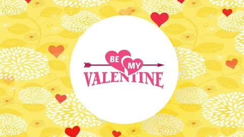 Valentines day proposal script with language be my valentine written internal Video stock 129797711