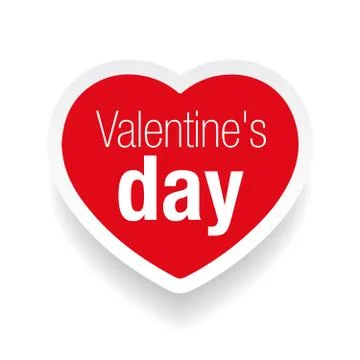 Valentines day red heart Stock Illustration