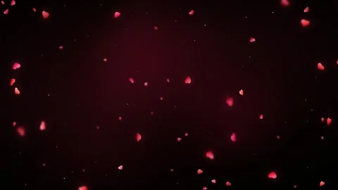 Valentine’s Day Red Hearts Floating Clean Loop 4K Motion Background Stock Footage 345410754