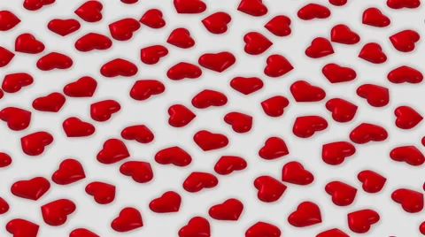 Valentine's Day Red Hearts Stock Footage 59585344