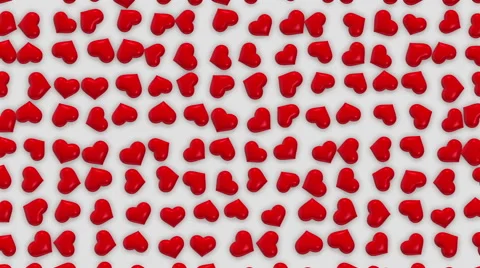 Valentine's Day Red Hearts Stock Footage 59585377