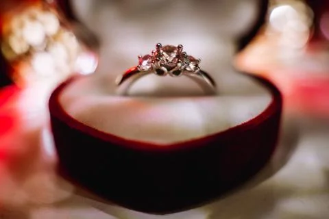 Valentine's day ring Stock Photos