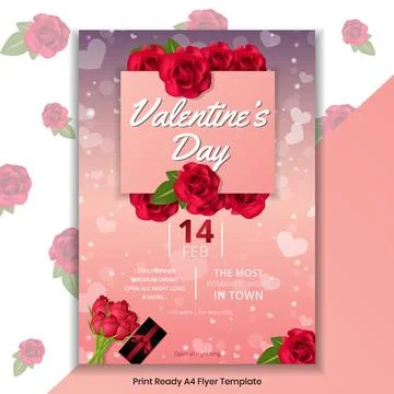 Valentines day. Romantic set vector backgrounds. Festive gift card templates Stock Illustration