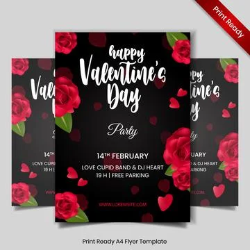Valentine's day. Romantic set vector backgrounds. Festive gift card Stock Illustration