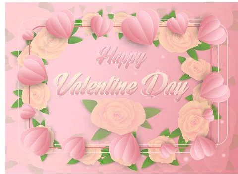 Valentine's Day Roses Stock Illustration