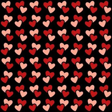 Valentines day seamless heart pattern 07 Stock Illustration