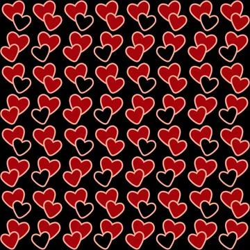 Valentines day seamless heart pattern 07 Stock Illustration