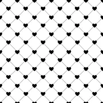 Valentines Day Seamless Hearts Pattern Stock Illustration